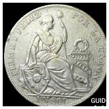 1934 Peru Silver 1 Sol