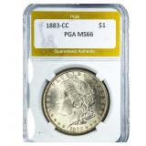 1883-CC Morgan Silver Dollar PGA MS66