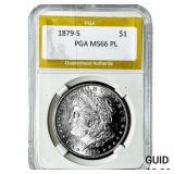 1879-S Morgan Silver Dollar PGA MS66 PL