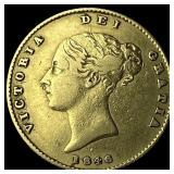 1846 Gold Sovereign Victoria. CLOSELY UNCIRCULATED