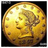 1847-O $10 Gold Eagle UNCIRCULATED