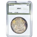 1884-CC Morgan Silver Dollar NGS MS67