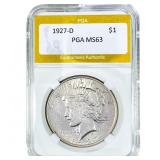 1927-D Silver Peace Dollar PGA MS63