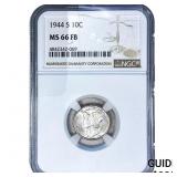 1944-S Mercury Silver Dime NGC MS66 FB
