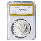 1886-O Morgan Silver Dollar PGA MS61