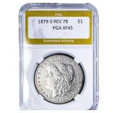 1879-S REV 78 Morgan Silver Dollar PGA XF45