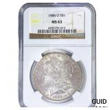 1884-O Morgan Silver Dollar NGC MS63