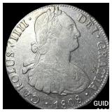 1808 Bolivia Carolus III Silver 8 Reales KM 73