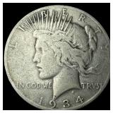 1934 Peace Silver Dollar LIGHTLY CIRCULATED