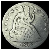 1858-O Silver Half Dollar NICELY CIRCULATED