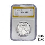 1916-D Walking Liberty Half Dollar PGA MS62
