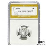 1940 Mercury Silver Dime PGA PR66 Cameo