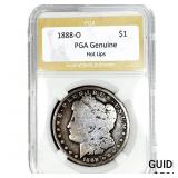 1880-O Morgan Silver Dollar PGA G Hot Lips
