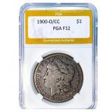 1900-O/CC Morgan Silver Dollar PGA F12