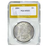 1884 Morgan Silver Dollar PGA MS65