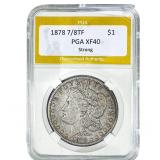 1878 7/8TF Morgan Silver Dollar PGA XF40 Strong