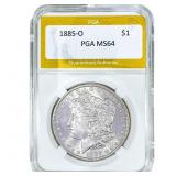 1885-O Morgan Silver Dollar PGA MS64