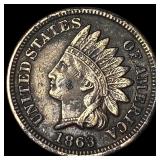 1863 Indian Head Cent NEARLY UNCIRCULATED NEARLY