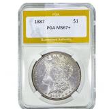 1887 Morgan Silver Dollar PGA MS67+