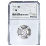 1959 Roosevelt Dime NGC PF69