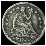 1855-O Silver Half Dime NEARLY UNCIRCULATED