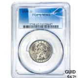 1935-D Washington Silver Quarter PCGS MS62