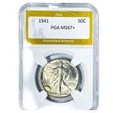 1941 Walking Liberty Half Dollar PGA MS67+