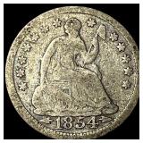 1854 Silver Seated Liberty Half Dime NICELY CIRC