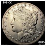 1893-CC Morgan Silver Dollar NEARLY UNCIRCULATED
