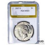 1927-S Silver Peace Dollar PGA MS63