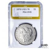 1879-S REV 78 Morgan Silver Dollar PGA XF45