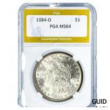 1884-O Morgan Silver Dollar PGA MS64