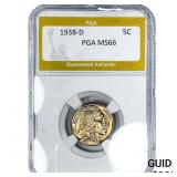 1938-D Buffalo Nickel PGA MS66