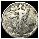 1917-D Silver Walking Liberty Half Dollar  NEARLY