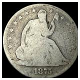 1875 Seated Liberty Half Dollar HIGH GRADE HIGH G