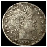 1900-S Silver Barber Half Dollar LIGHTLY CIRCULA