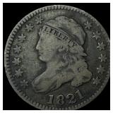 1821 Capped Bust Dime LIGHTLY CIRCULATED