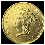 1856 Gold $1 Indian Head Type 3 UNCIRCULATED