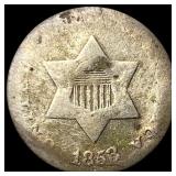 1853 Silver Three-Cent Piece NICELY CIRCULATED