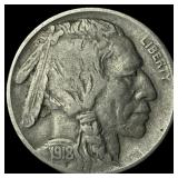 1918-D Buffalo Nickel CLOSELY UNCIRCULATED