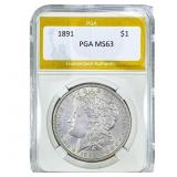 1891 Morgan Silver Dollar PGA MS63