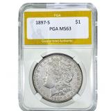 1897-S Morgan Silver Dollar PGA MS63