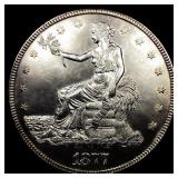 1877-S Silver Trade Dollar GEM BU PL