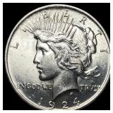 1924 Silver Peace Dollar CHOICE BU