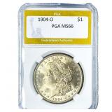 1904-O Morgan Silver Dollar PGA MS66