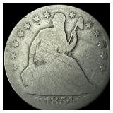 1854 Silver Half Dollar (Seated Liberty) NICELY CI