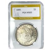 1885 Morgan Silver Dollar PGA MS65