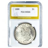1888 Morgan Silver Dollar PGA MS66