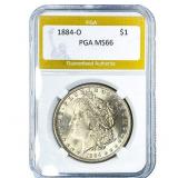 1884-O Morgan Silver Dollar PGA MS66