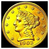 1903 Liberty Head $2.5 Gold Quarter Eagle CLOSEL